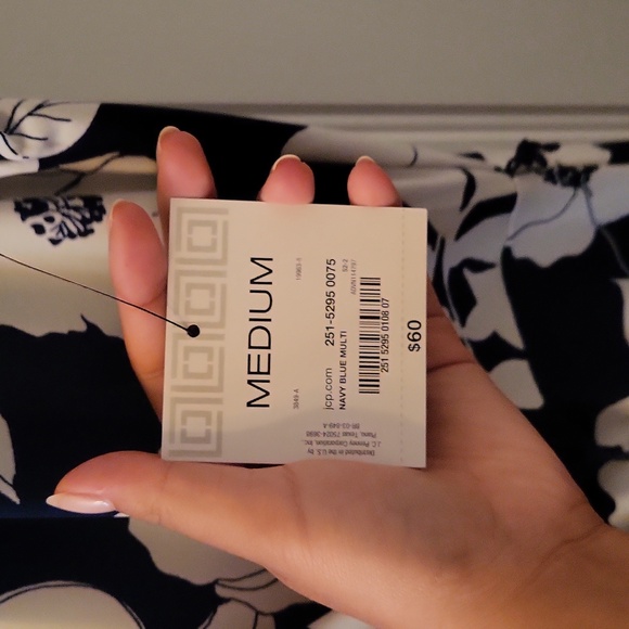 Liz Claiborne Blue Floral Dress, Women's Medium, NWT - Picture 4 of 4